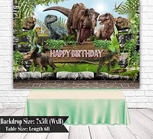 Sensfun Динозавър честит Рожден Ден на Фона 7x5ft Деца Момчета Рев на Джунглата Джурасик парк Wild Динозавър Снимка Фон за Украса