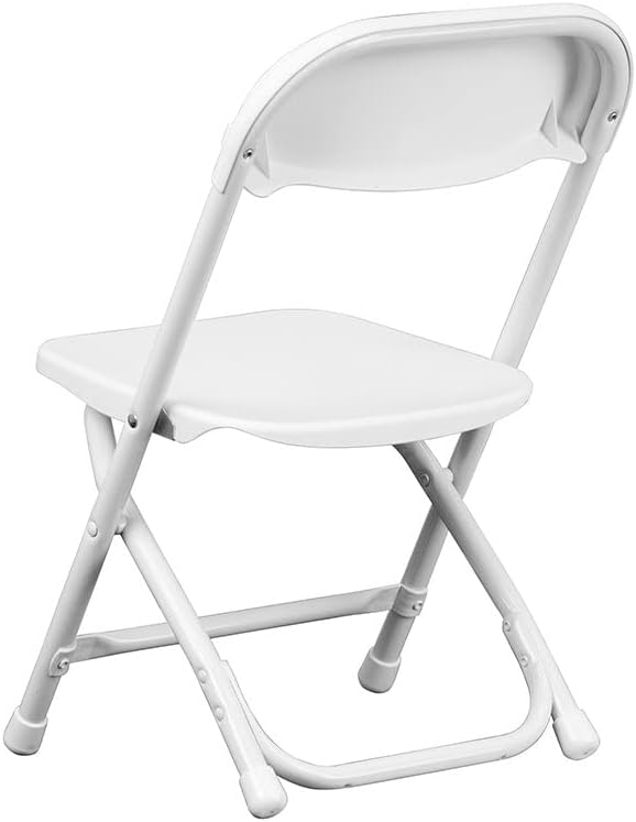 Детски сгъваем стол от бяла пластмаса Flash Furniture на 2 опаковка