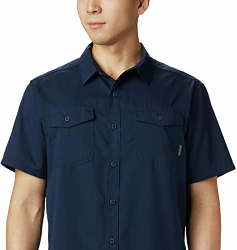 Однотонная риза Columbia Men ' s Utilizer II с къс ръкав, Тъмно синьо, Голям размер