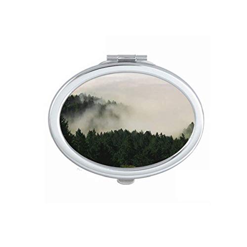 Планински Мъгла Гора Облак На Небето Огледало Портативен Сгъваем Ръчен Грим Двойни Странични Очила