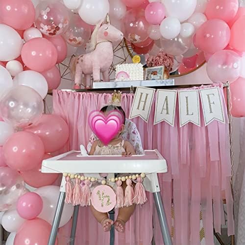 100шт Балони с ръцете си Венец от Розови и Бели Балони Конфети, Балони Са идеални за Парти по случай рождения Ден на Младоженци, Детска
