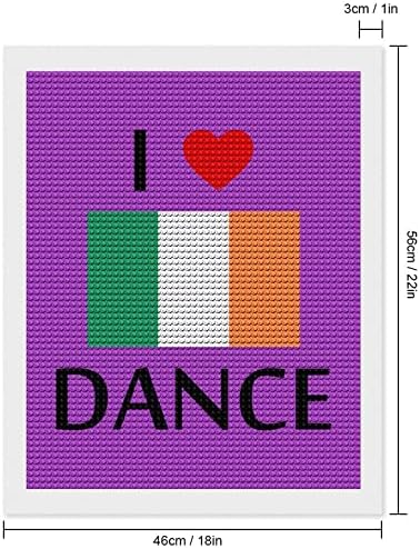 I Love Irish Dance Потребителски Комплекти За Диамант Живопис, Художествена Картина на Номера за Декорация на стените у Дома 16 x 20