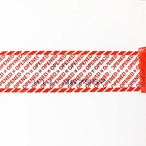 Защитна лента за предпазване от неразрешена намеса, Червена, 2 инча, на 180 Фута, Отпечатък на Лента за аутопсия, Сериен, Изготвянето