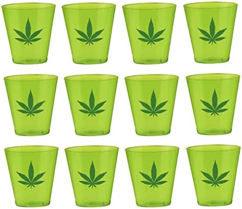 Нестандартен внос 420 Party, пластмасови чашки за листа марихуана, парти с листа на марихуана, моминско парти с марихуана, декорация за партита с марихуана (Пакетчета з?