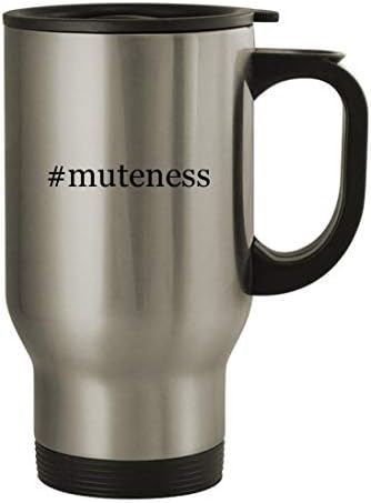 Подаръци дрънкулки #muteness - Пътна Чаша от Неръждаема Стомана с тегло 14 грама, сребрист