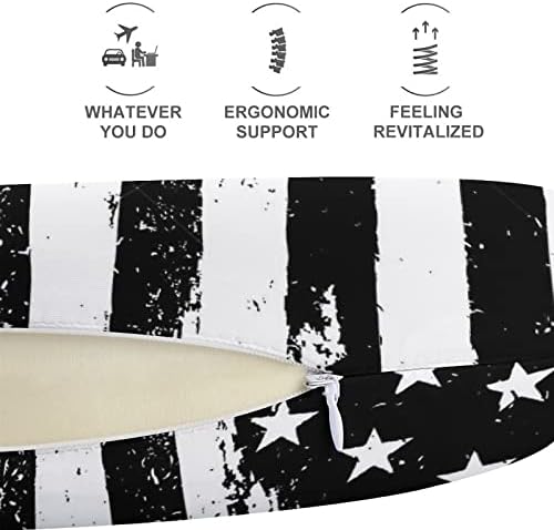 Възглавница Самолет U-Образна Форма на Пяна с Памет Възглавница Врата Преместване на Черно Американски Флаг за Поддръжка на Главата