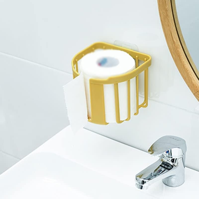 Държач за тоалетна хартия без удар RENSLAT, кухненски стенни кутия за съхранение на лепкава хартия (Цвят: синьо размер: 14 см)