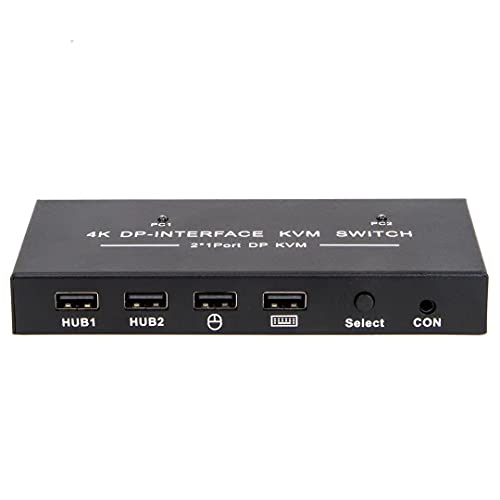 Превключвател KVM HDMI с 2 порта, поддържа 4K UHD при 30 Hz YUV 4: 4: 4, обратна съвместимост, включва в себе си 4 хъб USB 2.0 и кабели