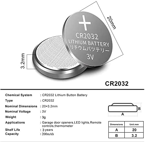 Литиева батерия Prichor CR2032 3V - дълъг живот и надеждна (5 бр)