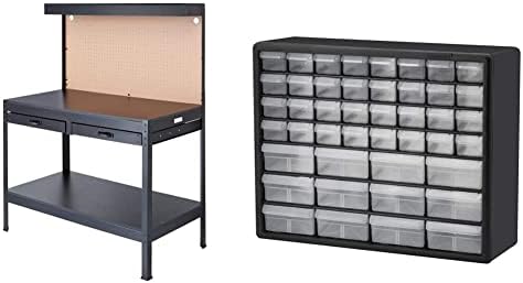 Универсална Пейка Olympia Tools, Черен и Akro-Mils 10144, 44 Чекмеджето чекмеджето За съхранение на пластмасови части, Обков и шкаф