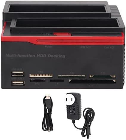 Докинг станция за твърд диск Naroote, функция OTB USB2.0 с две отделения, кутия за твърд диск с капацитет до 12 TB за 3,5 инча (штепсельная