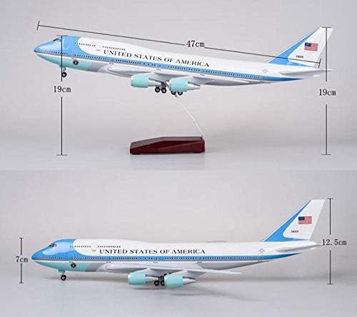 47-Сантиметър модел самолет Боинг 747 Air Force One с Колело с Подсветка