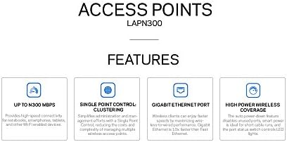 Linksys LAPN300: Безжична точка за достъп за бизнес, Wi-Fi, однополосный 2,4 Ghz N300, PoE, разширяване на обхвата чрез WDS и
