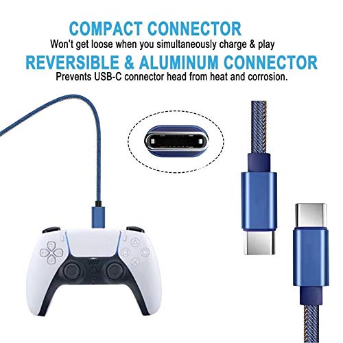 Зарядно устройство, Кабел за зареждане на nintendo Switch, 2 комплекта USB Type C, Кабел с найлон оплеткой USB C-A USB, кабел за бърза синхронизация