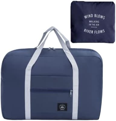 Сгъваема Чанта За Съхранение на Багаж в Спортен зала, Водоустойчив Найлон Холщовая чанта за мъже или Жени (Черен)