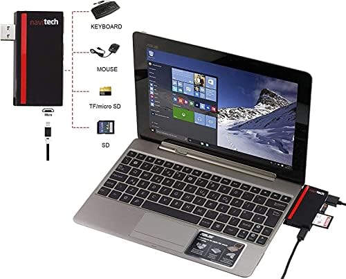 Navitech 2 в 1 Лаптоп /Таблет USB 3.0/2.0 на Адаптер-hub /Вход Micro USB устройство за четене на карти SD/Micro SD слот, Съвместим с Lenovo