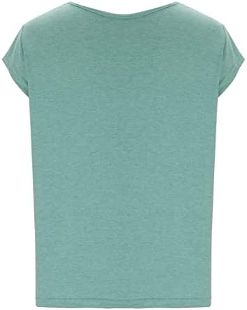 Тениска За Жени, Блуза с кръгло деколте и Къси Ръкави, Летни Удобни Свободни Тениски, Класически Обикновена Върховете
