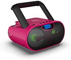 CD-плейър Riptunes Boombox Преносимо радио AM/FM Bluetooth Boombox MP3/CD, USB, mSD, Aux Жак за слушалки, Стерео с повишен бас, led