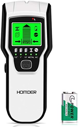 Стенен скенер Stud Finder 5 в 1 Обновен Електронен стенен скенер с батерия за откриване на дърво, метал и кабели за променлив ток, LCD дисплей с висока разделителна способн?