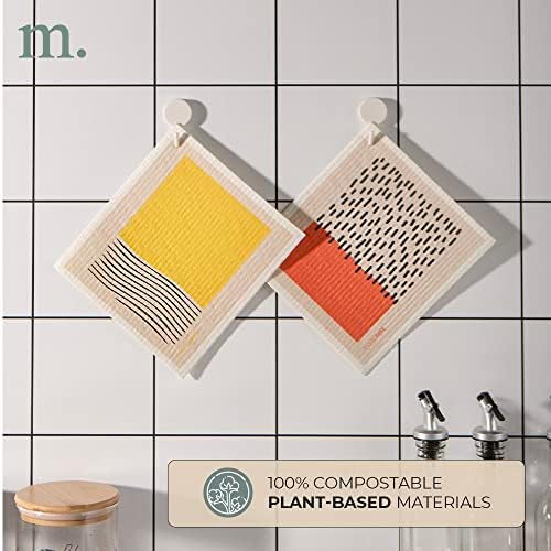 За многократна употреба Хартиени кърпи MAISONOVO с Кука Peel & Придържайте се към стената | Биоразградими Шведски Кухненски принадлежности