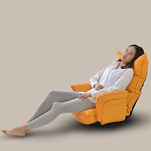 WDBBY Мързелив Диван, Мързелив стол за Почивка, Сгъваема Случайни Мързелив диван, Оранжево 67 см x 70 см