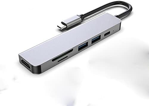 WJCCY USB HUB C Адаптер 6 в 1 C USB към USB 3.0, HDMI-Съвместимо зарядно устройство USB-C Тип C 3.0 Газа