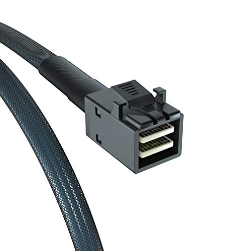 2 Комплекта 12G Вътрешен кабел Mini SAS HD СФФ-8643-СФФ-8643, вътрешен кабел Mini SAS-Mini SAS дължина 0,8 m, 36-пинов, със