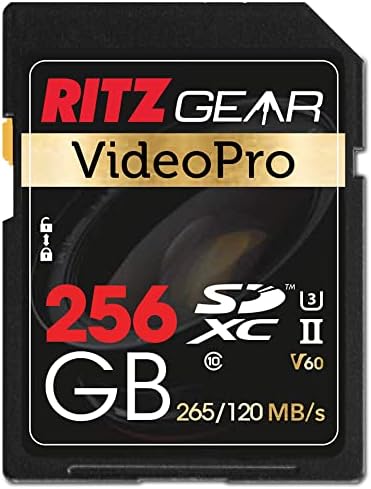 Карта памет SD UHS-II 256 GB SDXC U3 V60 A1 (комплект от 2 теми) SD-карта Extreme Performance Video Pro SD Card (скорост на запис 265 Mb/с, 120 мб/с) е много подходящ за видео, включително 4K, 8K, 3D Full HD видео.