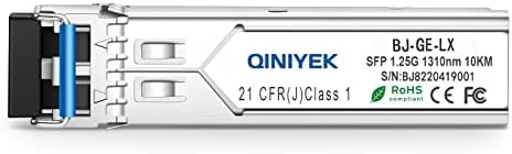 Однорежимный SFP модул QINIYEK 1.25 G, fiber optic transceiver 1000Base-LX SFP-LC за Arista SFP-1G-LX, Supermicro, Netgear