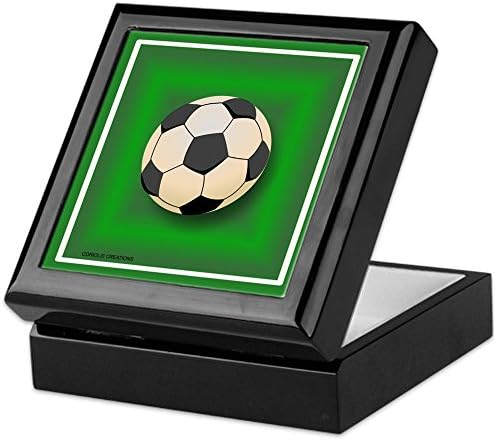 Кутия за Подаръци CafePress Soccer, Готови Ковчег За Бижута, изработени От масивна Дървесина, Кутия за Подаръци На Кадифена Подплата