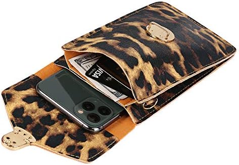 Дамски Чанта през Рамо с touch screen за мобилен Телефон с Леопардовым Принтом, Чанта през рамо за iPhone 14 Pro, iPhone