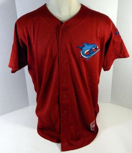 2015 Clearwater Threshers Mark Leiter #52 Използвана в играта Червена риза 100th Centennial - Използваните В играта тениски MLB