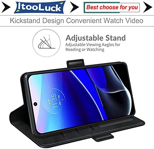 ItooLuck за Motorola Moto G Stylus 5G (2022) Кожен Калъф-портфейл с панти капак | Държач за карти на | Джоб за снимки | Поставка | Магнитна закопчалка | Противоударная Вътрешна обвивка о