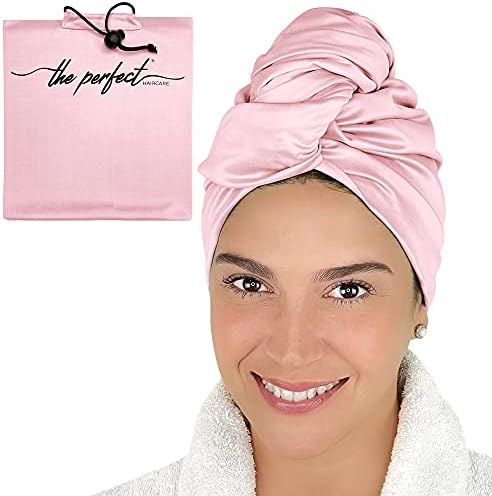 THE PERFECT HAIRCARE Кърпа за сушене на коса от микрофибър за Къдрава коса - Голямо Гладко и шелковистое средство за Къдрава коса, за жени, момичета и деца - Бързо съхнене - под