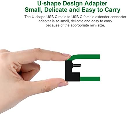2 бр. U-образни C USB към USB C женски мъжки удлинителю Адаптер Конвертор Поддръжка на видео и аудио 4 K, трансфер на данни до 10 Gb/s