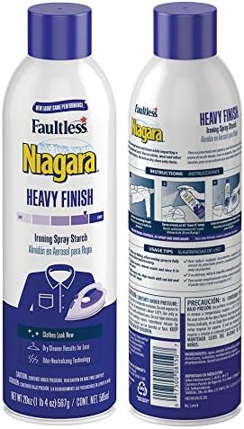 Гъста крахмальный спрей (20 унции, 6 опаковки) - Течен нишесте Niagara Heavy Finish: Спрей за изглаждане на дрехи и тъкани
