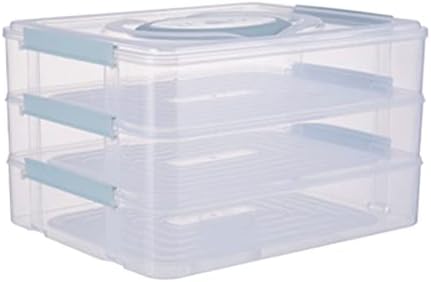PDGJG Кутия за Равиоли Кутия За Съхранение на Замразени Равиоли С Многослойна Мрежа Домакински Хладилник, Кутия за съхранение на Пресни продукти,