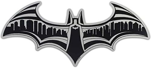 Отворени Пътни Марки DC Comics Символ на Батман Метален Знак - Голям Готъм Сити Стенен Арт за Мъжки Пещери или Спални
