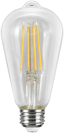 Led крушка на Едисон с подсветка, Реколта лампа с нажежаема жичка, ST64/ST19 9 W, 800 Лумена, с регулируема яркост, 2700 К, Цокъл E26, 1 опаковка