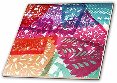 3dRose ct_80603_4 Мексико художествена керамични плочки от перфорирана хартия, 12 инча