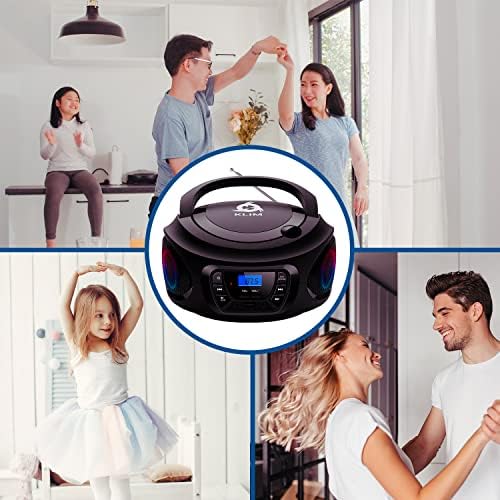 Портативна Аудио система BOJIDAR Boombox FM-радио CD-плеър, Bluetooth и портативен CD-плейър Nomad Walkman с акумулаторна батерия продължително действие