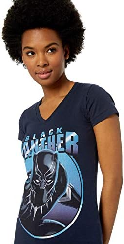 Официална тениска Panther Погледът Junior от Marvel за жени с V-образно деколте