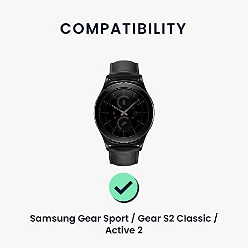 силиконови въжета kwmobile, съвместим с Samsung Gear Sport/Gear S2 Classic/Active 2 (опаковка от 2) - Размер L 5,5-8,7 инча (14-22 см)
