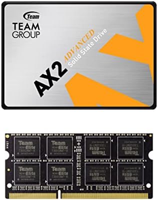 TEAMGROUP AX2 2 TB 3D NAND TLC 2,5-инчов SSD диск SATA III, капацитет от 540 MB/s. T253A3002T0C101 в комплект с Elite sodimm памет 8 GB
