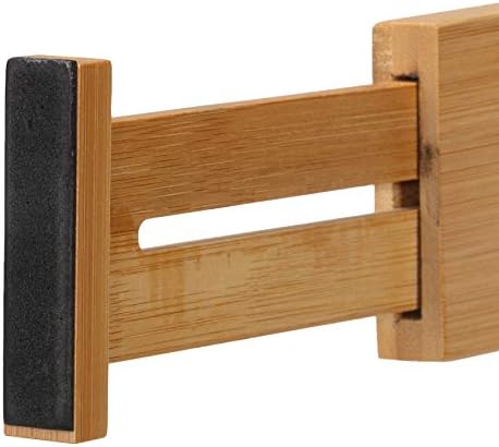 Пружина регулируеми разделители за чекмеджета Cortesi Home Traci от естествен бамбук, комплект от 4 теми, кафяв