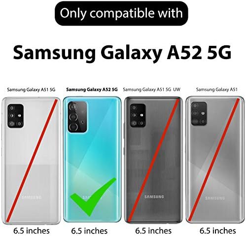 Чанта-кобур Ailiber Samsung Galaxy A52 5G, Защитно фолио за екрана на Galaxy A52, Въртяща стойка за закрепване на колана си, Тънък Здрав Защитен калъф Armor Shell за Samsung GalaxyA52 5G 6,5 инча - Чер?