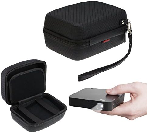 Черен Защитен калъф за носене на преносим, джобен проектор Navitech, Съвместим с AAXA P3-X DLP Pico