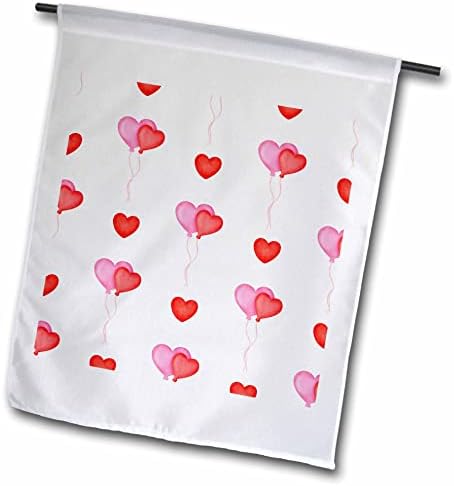 3. Начертайте Сладко Червено-розово изображение Акварельных топчета със сърца - Отметки (fl-372128-1)