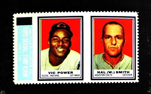 1962 Топпс Вик Пауър/Хал У. Смит (Бейзболна картичка) EX/MT