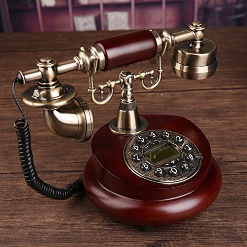 Античен Декоративен Телефон AMYDREAM, Стационарен Домашен Модерен креативен Офис Стационарен Европейския старинен Ретро Телефон от смола-15x25 см (6x10 инча)